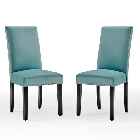 PATIO TRASERO Parcel Performance Velvet Dining Side Chairs - Mint PA2108682